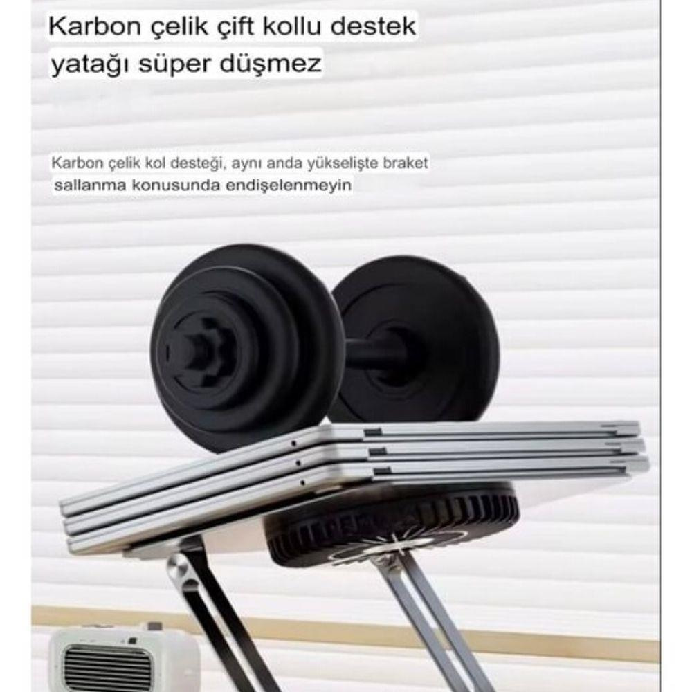 ACL L122 10-17.3 inç Fanlı 360° Döner Magnetli Laptop Telefon Standı Karbon Fiber Gövde 