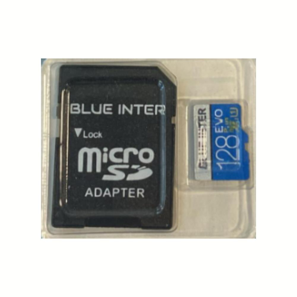 Blue Inter 128GB MicroSDHC Hafıza Kartı + SD Adaptör Class 10 Yüksek Hızlı Veri Aktarımı Telefon, Kamera ve Bilgisayar Uyumlu 