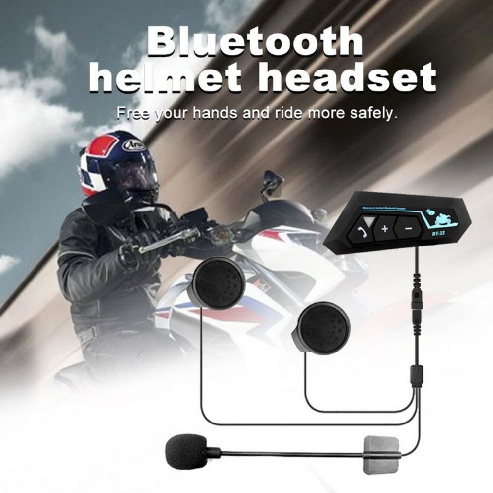 BT22 Motosiklet Bluetooth Intercom Kask Kulaklık 