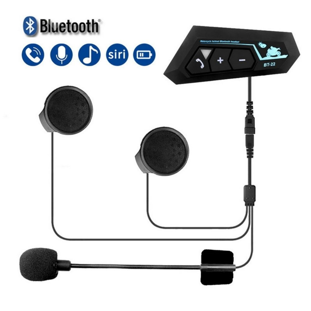 BT22 Motosiklet Bluetooth Intercom Kask Kulaklık 