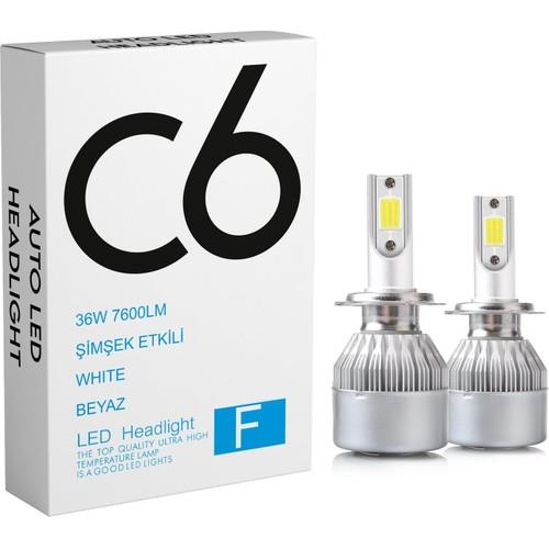 C6 LED Zenon H4 LED Xenon 36W 7600LM 6500K Far Ampülü LED Işık Ücretsiz Kargo Seri-Gri