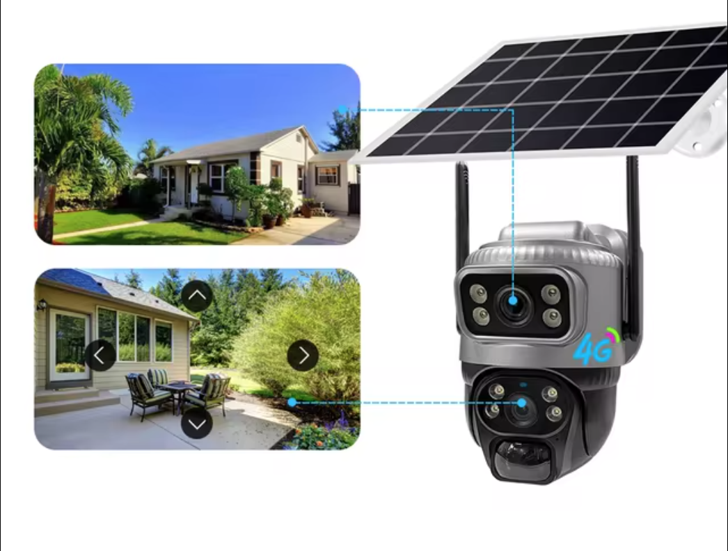 CMR 51 Çift Kameralı Solar Panelli Uygulama Kontrollü Güvenlik Kamerası 