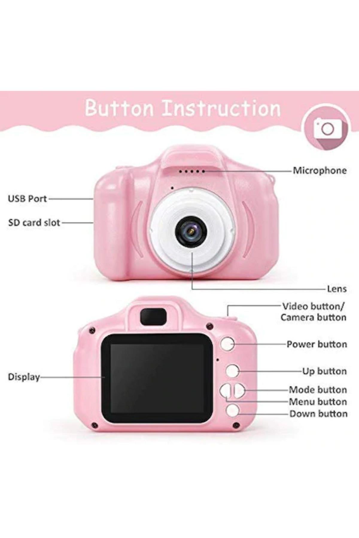 Çocuklar Için Mini Eğitici Dijital Fotoğraf Makinesi 5 Adet Oyun Video Fotoğraf Çekimi Cmr9
