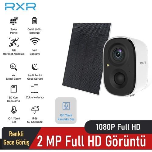 RXR V-BT6S Dahili Bataryalı Solarlı Smart Wi-Fi Kamera