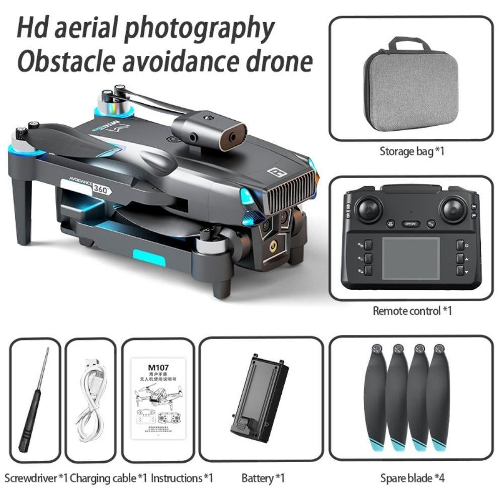 D9 Drone,Fırçasız Motorlu,90° Elektrikli Kamera, Tek Tuş Kalkış–İniş LED Işıklı 4K Akıllı Drone 