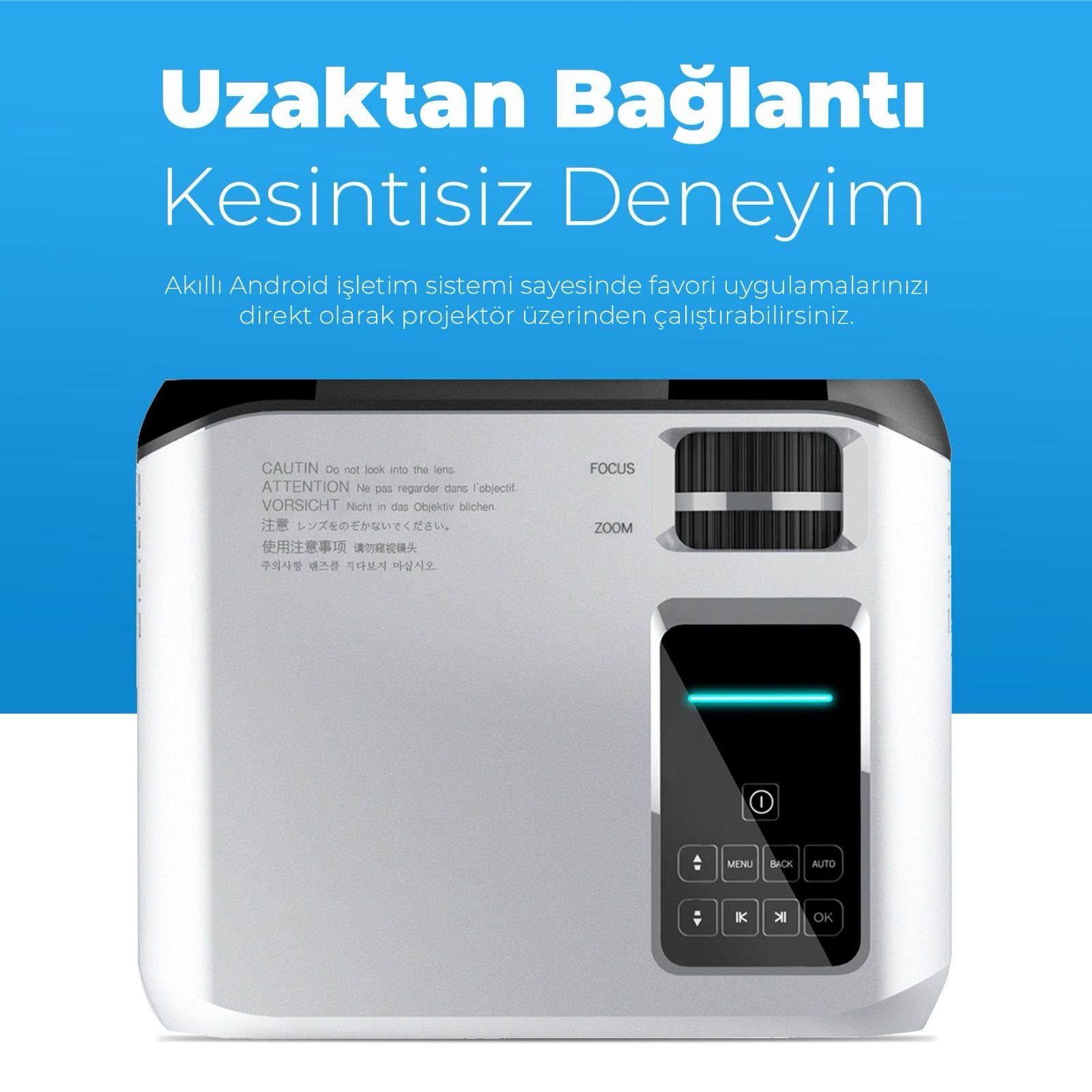 E500s Full HD 1080p Wireless Projeksiyon Projektör 