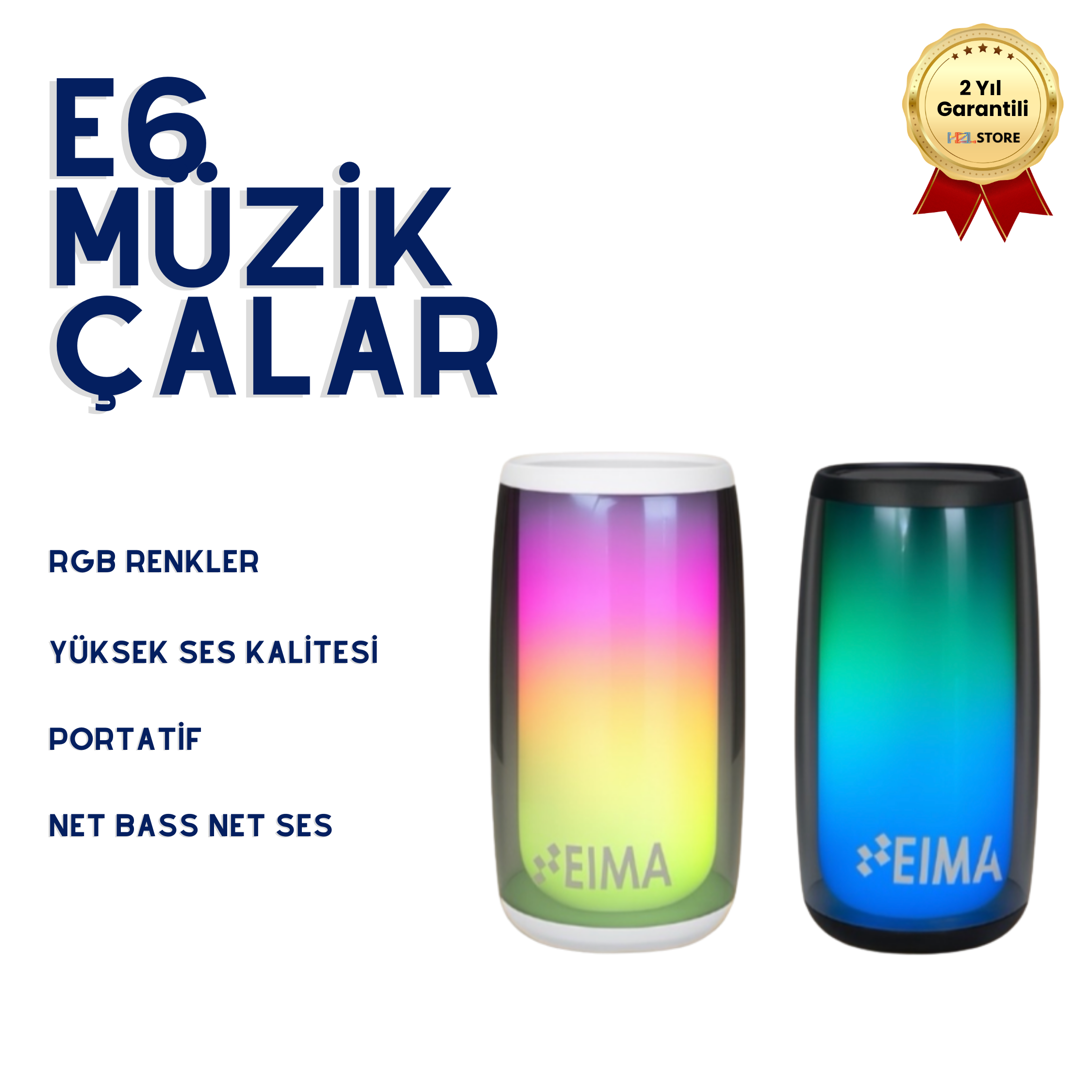 E6 RGB Işıklı Bluetooth Speaker  