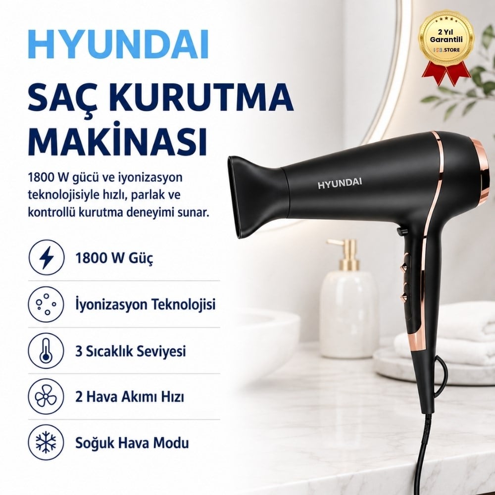 Elektronik 1800 W Saç Kurutma Makinesi 