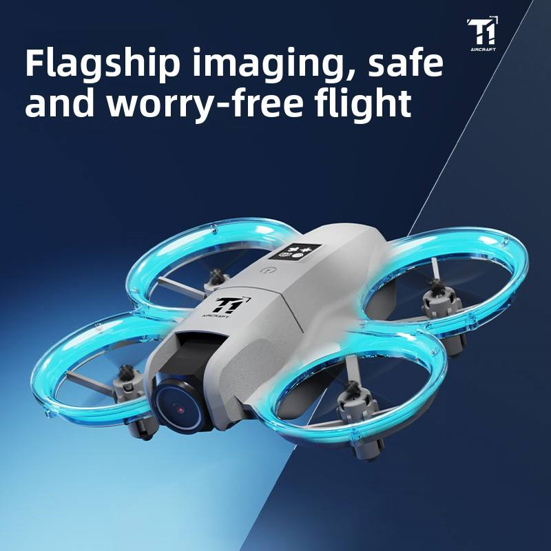 Gri T1 Mini Drone HD Kameralı  360° Dönüşlü taşınabilir Kompakt Drone 