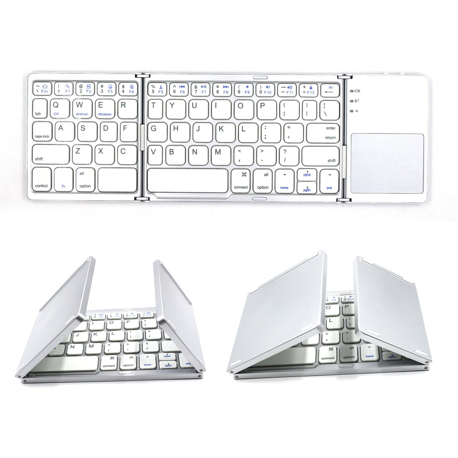 HZL Katlanabilir Bluetooth Portatif Cep Boyutunda Her Cihaz ile Uyumlu Bluetooth Klavye