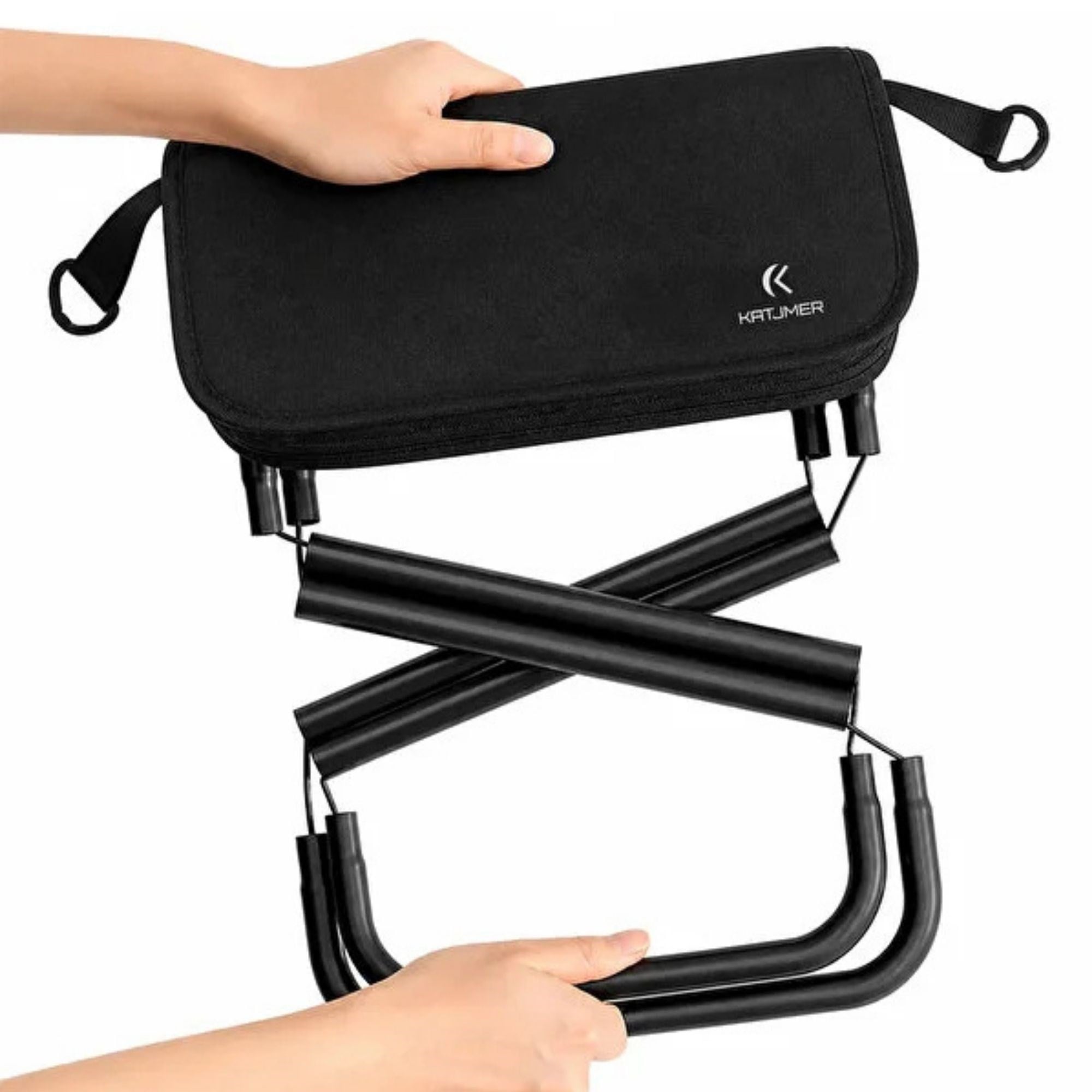 Katlanabilir Taşınabilir Kamp Taburesi ,Hafif, Dayanıklı ve Fermuarlı Saklama Bölmeli Outdoor Sandalye 