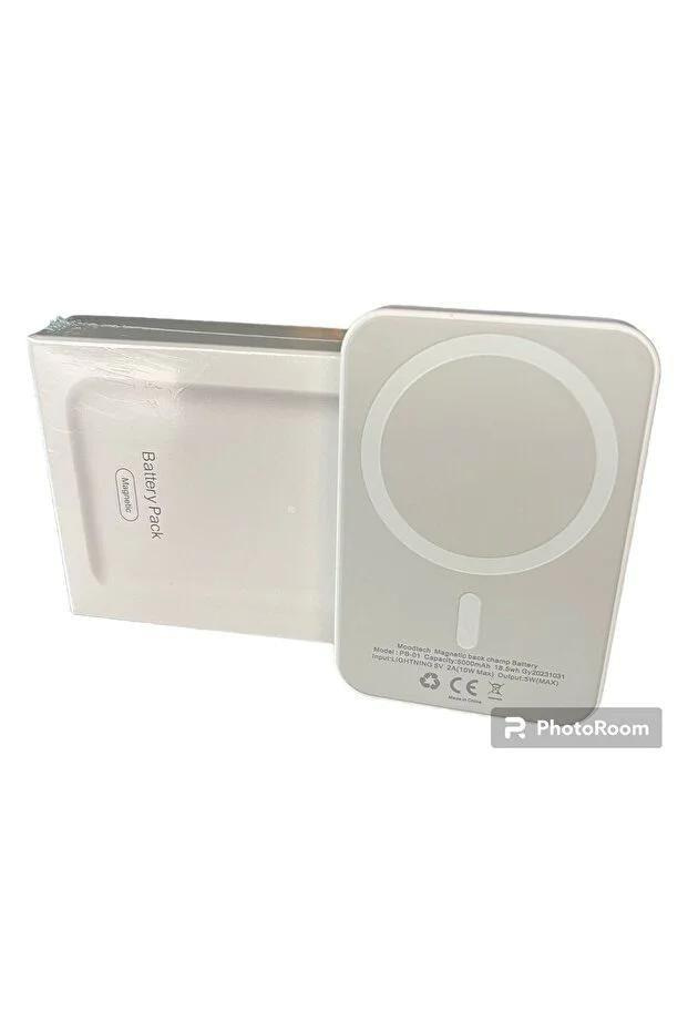 MAGSAFE 5000MAH IPHONE UYUMLU KABLUSUZ WİRELESS POWERBANK SARJ ALETİ 