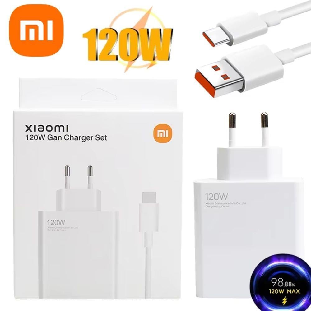 Mi 120W Hızlı Şarj Cihazı - Orijinal Güç Adaptörü, Turbo Şarj Desteği, USB-C, Tüm Cihazlarla Uyumlu 