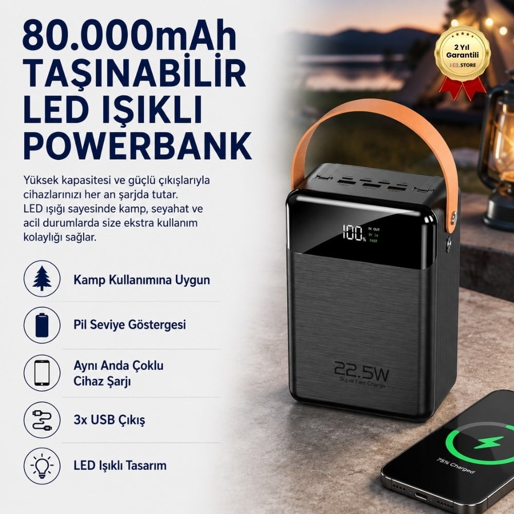P08-80000Mah Taşınabilir Powerbank 