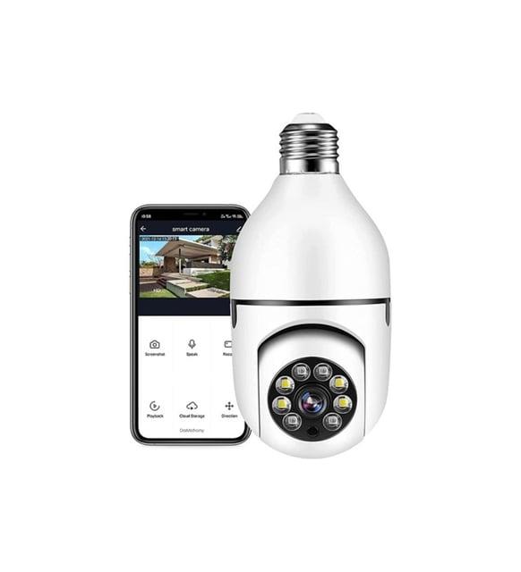 Panoramik LED Ampul Kamera Çift Wifi 360 Derece Panoramik Görüntüleme Kablosuz Ev Gözetleme Kamerası 