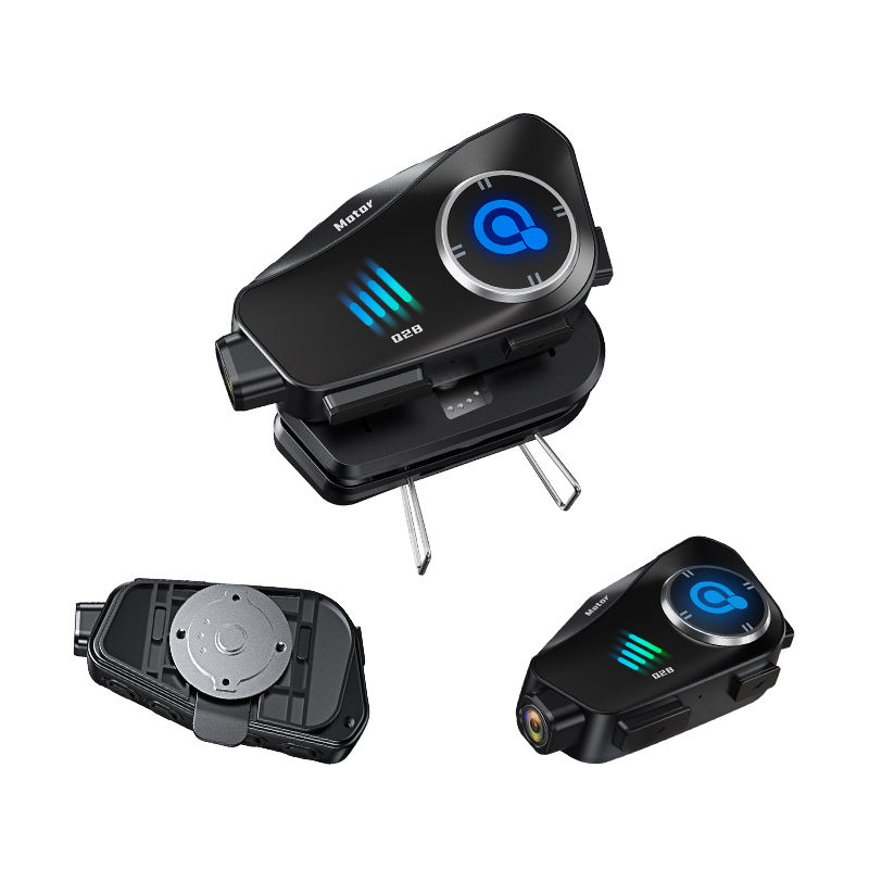 Q28-2X motosiklet kask Bluetooth interkom su geçirmez 1080P Hd sürüş kaydedici kablosuz kamera 