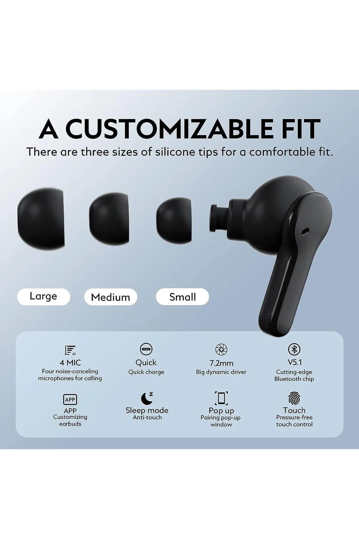 Qcy T13 Bluetooth 5.1 Kulakiçi Kulaklık 