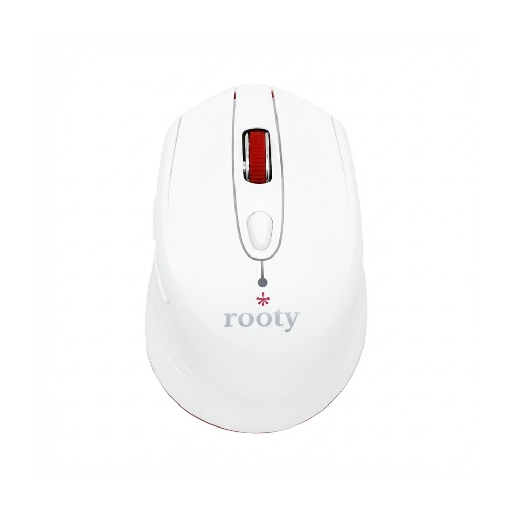Rooty Sessiz Tıklamalı Kablosuz Mouse - Ergonomik Şık Tasarım, 1600 DPI Yüksek Hassasiyetli Optik Fare 