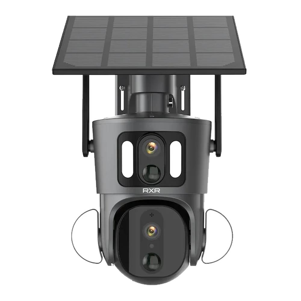 RXR C18 Çift Lensli Gece Görüşlü 4G Sim Kartlı Solar Panelli Güvenlik Kamerası