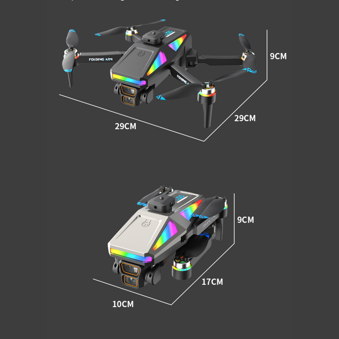 S5 Pro Akıllı Drone Katlanabilir ve 4K HD Kameralı Çift Lensli Yüksek Hızlı Çocuklar İçin uygun Drone 