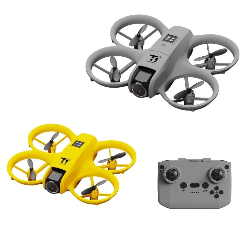 Sarı T1 Mini Drone HD Kameralı  360° Dönüşlü taşınabilir Kompakt Drone 