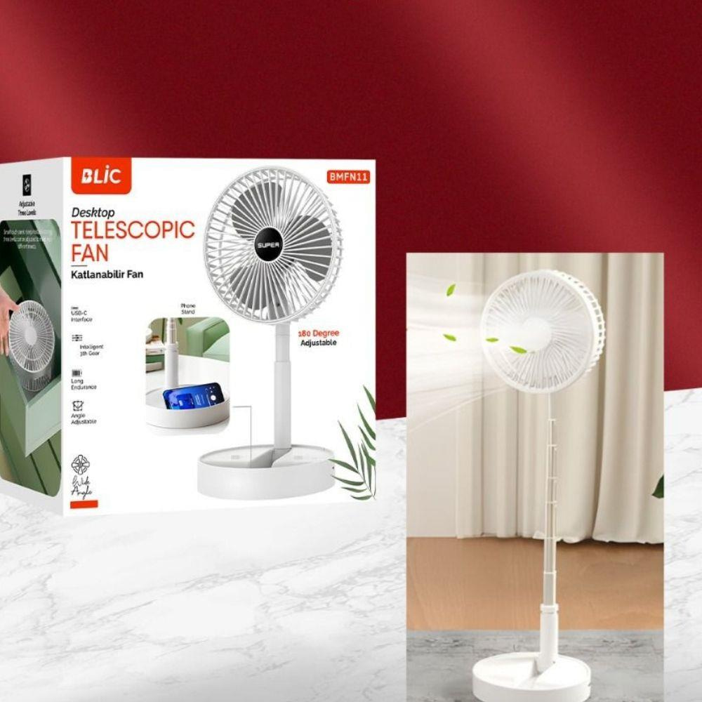 Taşınabilir Katlanılabilir Portatif Masa Üstü Şarjlı Mini Fan | Sessiz ve Güçlü Serinlik  