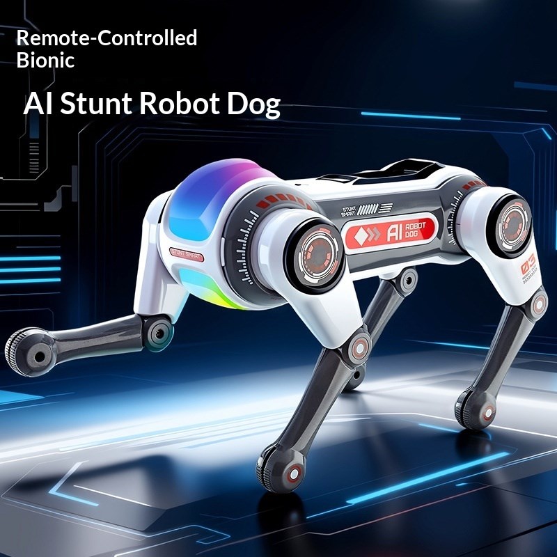 Uzaktan Kumandalı Yapay Zekâ Ses Kontrollü Akrobatik Robot Köpek Oyuncak 