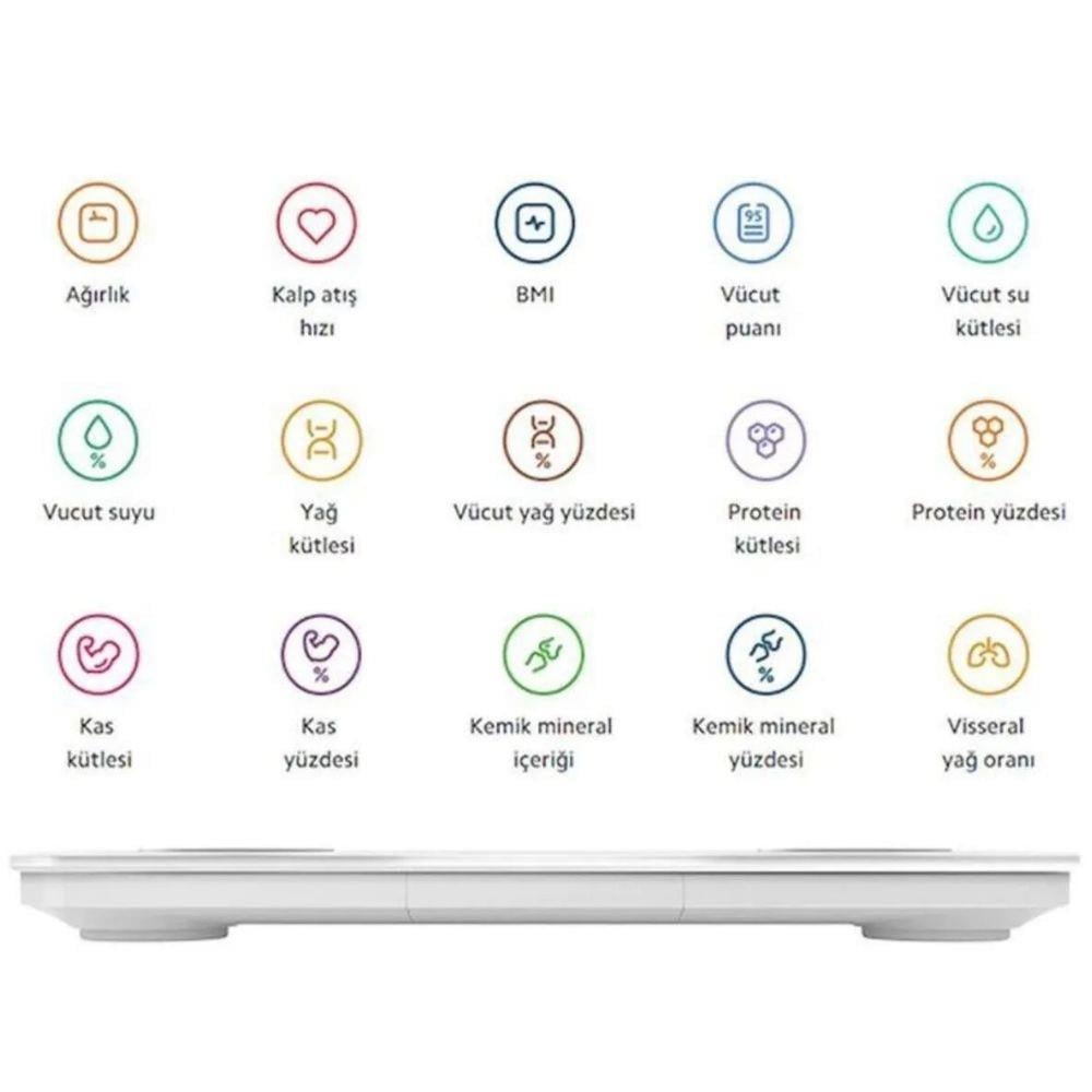Xiaomi Mi Body Composition Scale S400 Yeni Nesil Akıllıl Bluetooth Çift Frekanslı Baskül 