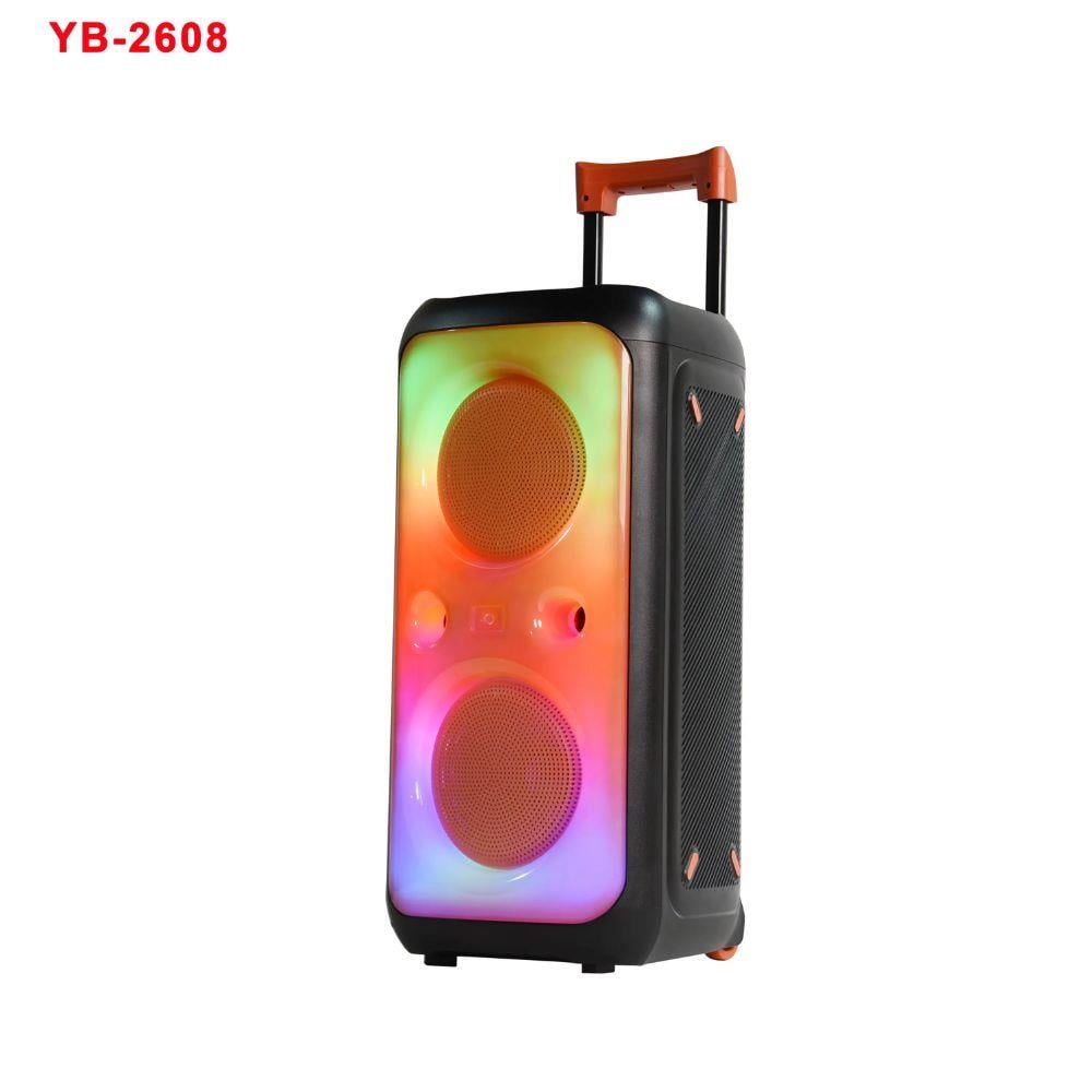 YB-2608 Bluetooth Hoparlör | 100-300W Güçlü Ses, Mikrofon Destekli Kablolu Bağlantı, V2.0 