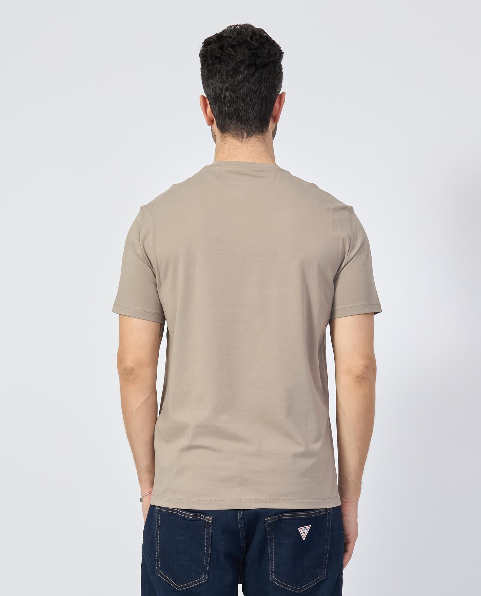 ARMANI EXCHANGE Armani Exchange Erkek Normal Kesim Yuvarlak Yaka Pamuklu Kısa Kollu Bej T-Shirt 8NZT84 Z8M9Z-U6167