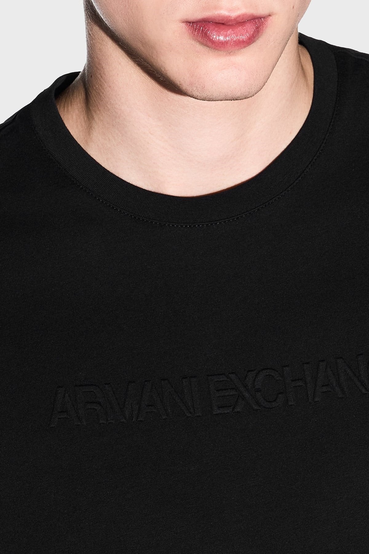 Armani Exchange Armani Exchange Erkek Kısa Kol Bisiklet Yaka Pamuklu Düz Siyah T-Shirt XM002467 AF10356-UC001