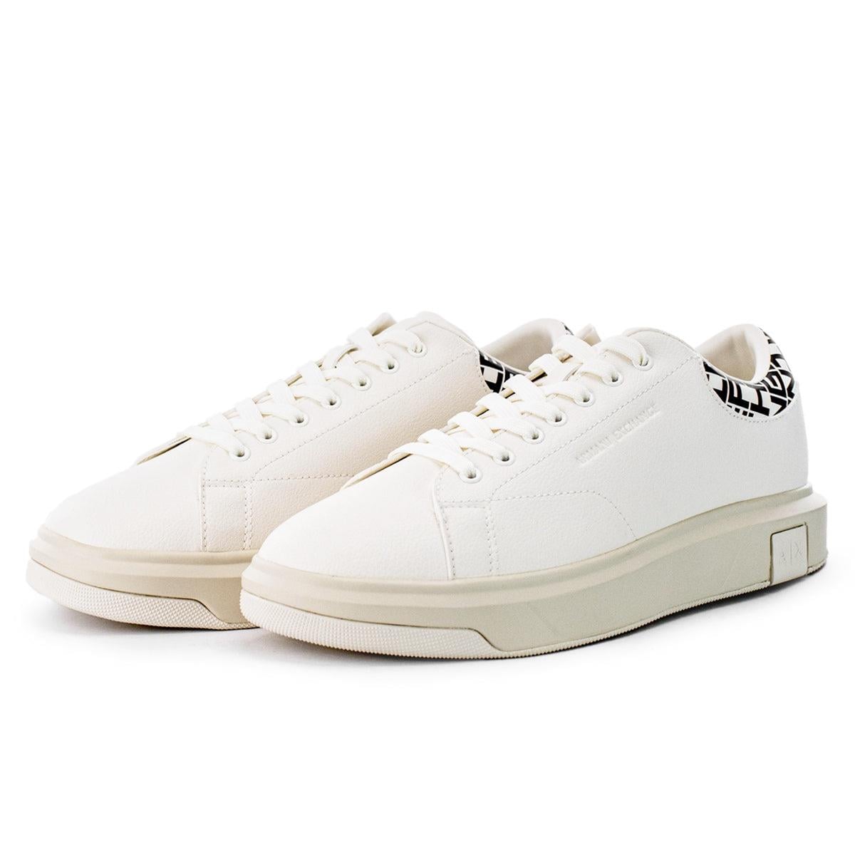 ARMANI EXCHANGE Armani Exchange Erkek Rahat ve Düz Taban Arkası Logo Desenli Krem Sneaker XUX123 XV761-N480