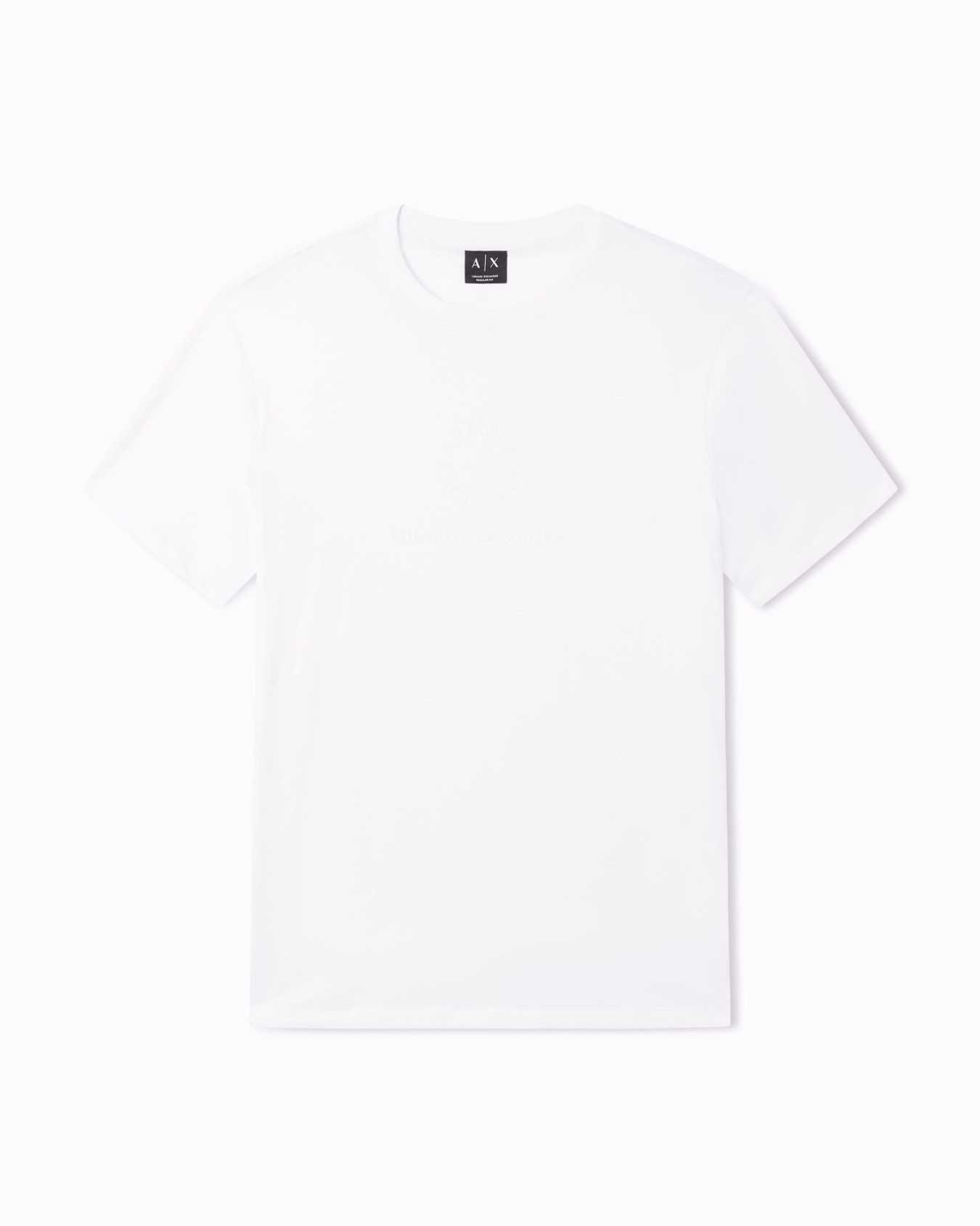Armani Exchange Armani Exchange Erkek Normal Kalıp Yuvarlak Yakalı Logo İşlemeli Yuvarlak Yakalı Kısa Kollu Beyaz T-Shirt XM002450 AF10356-U0009