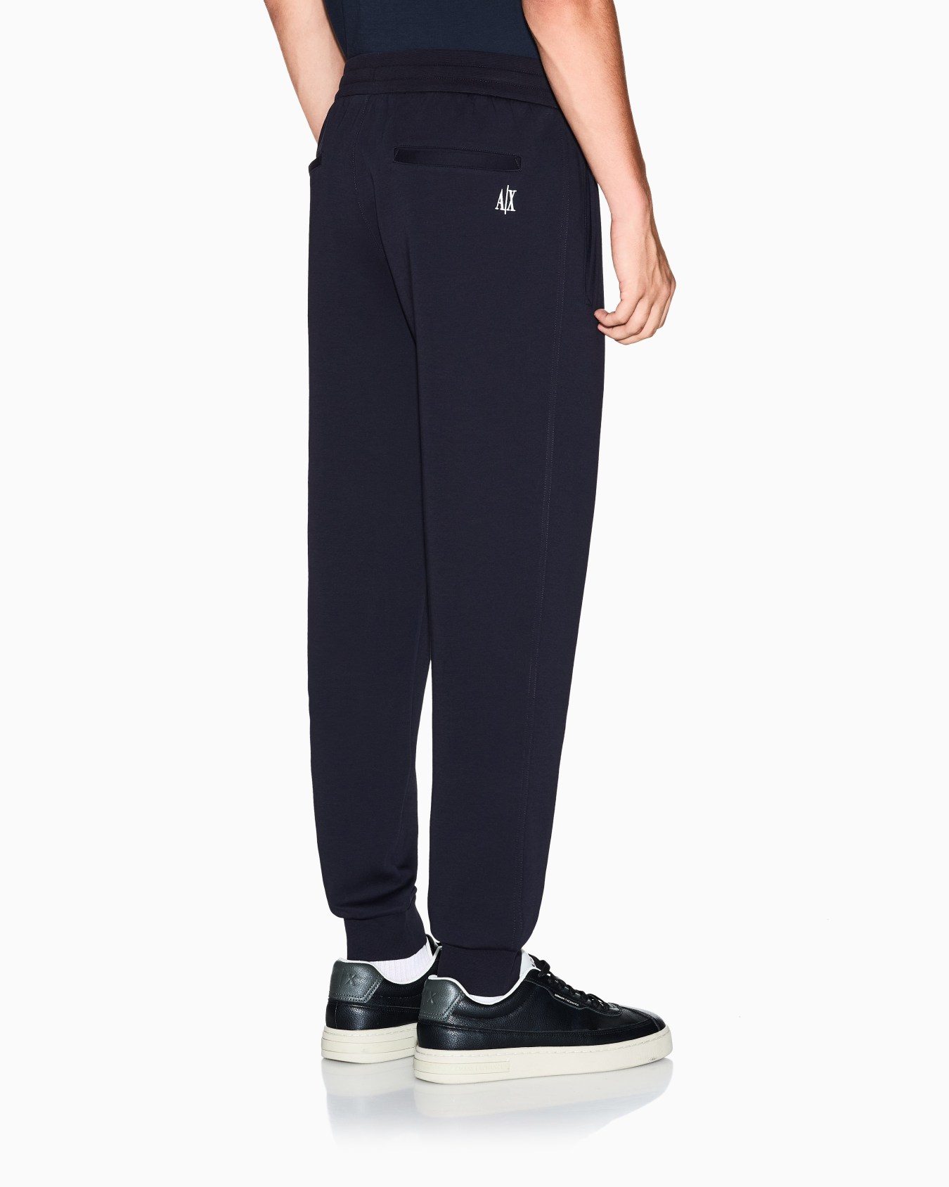 Armani Exchange Armani Exchange Erkek Normal Kalıp Beli ve Paçası Lastikli Pamuklu Lacivert Pantolon XM000373 AF10818-UB101