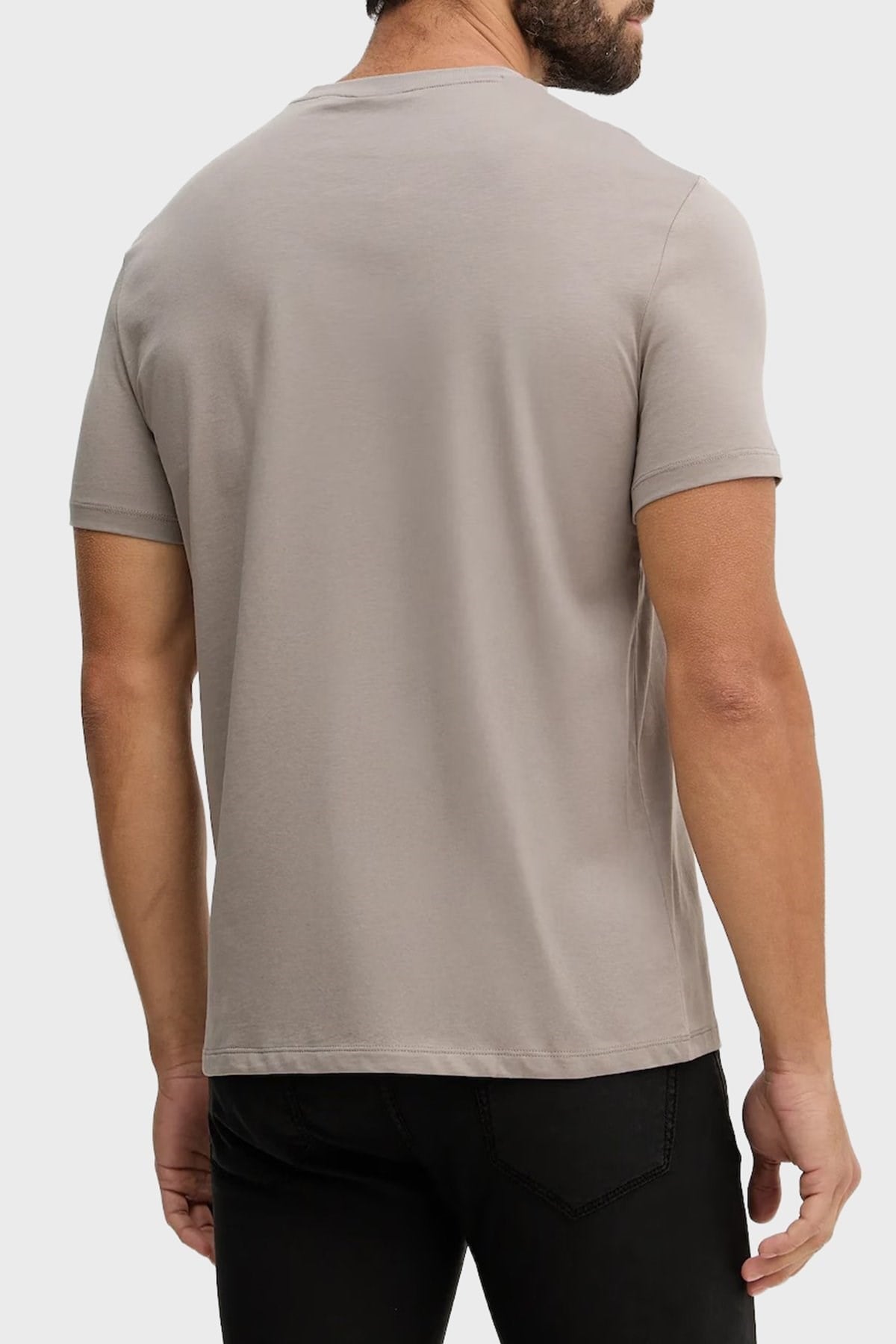 Armani Exchange Armani Exchange Erkek Logo Detaylı Yuvarlak Yakalı Kısa Kollu Bej T-Shirt XM001784 AF10356-U6107