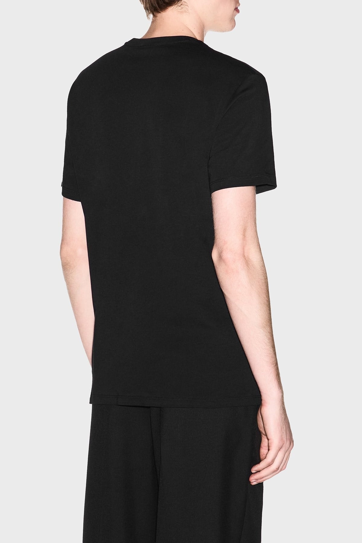 Armani Exchange Armani Exchange Erkek Kısa Kol Bisiklet Yaka Pamuklu Düz Siyah T-Shirt XM002467 AF10356-UC001