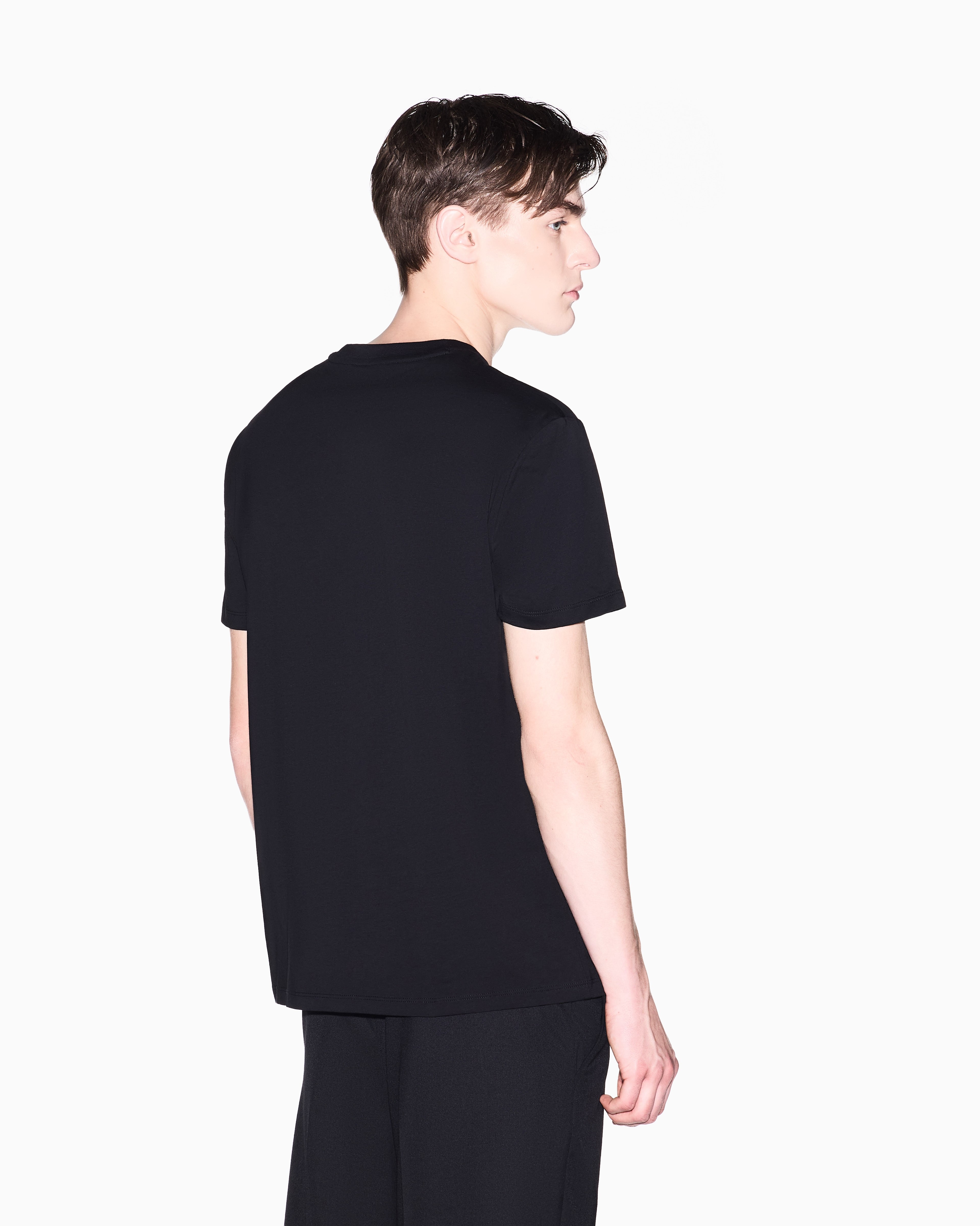 Armani Exchange Armani Exchange Erkek Pamuklu Bisiklet Yaka Kısa Kollu Siyah T-Shirt XM002454 AF10358-UC001