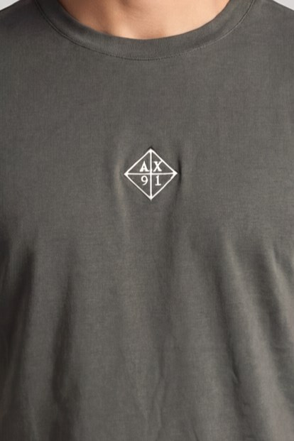 Armani Exchange Armani Exchange Erkek Pamuklu Bisiklet Yaka Kısa Kollu Haki T-Shirt XM002454 AF10358-U8144