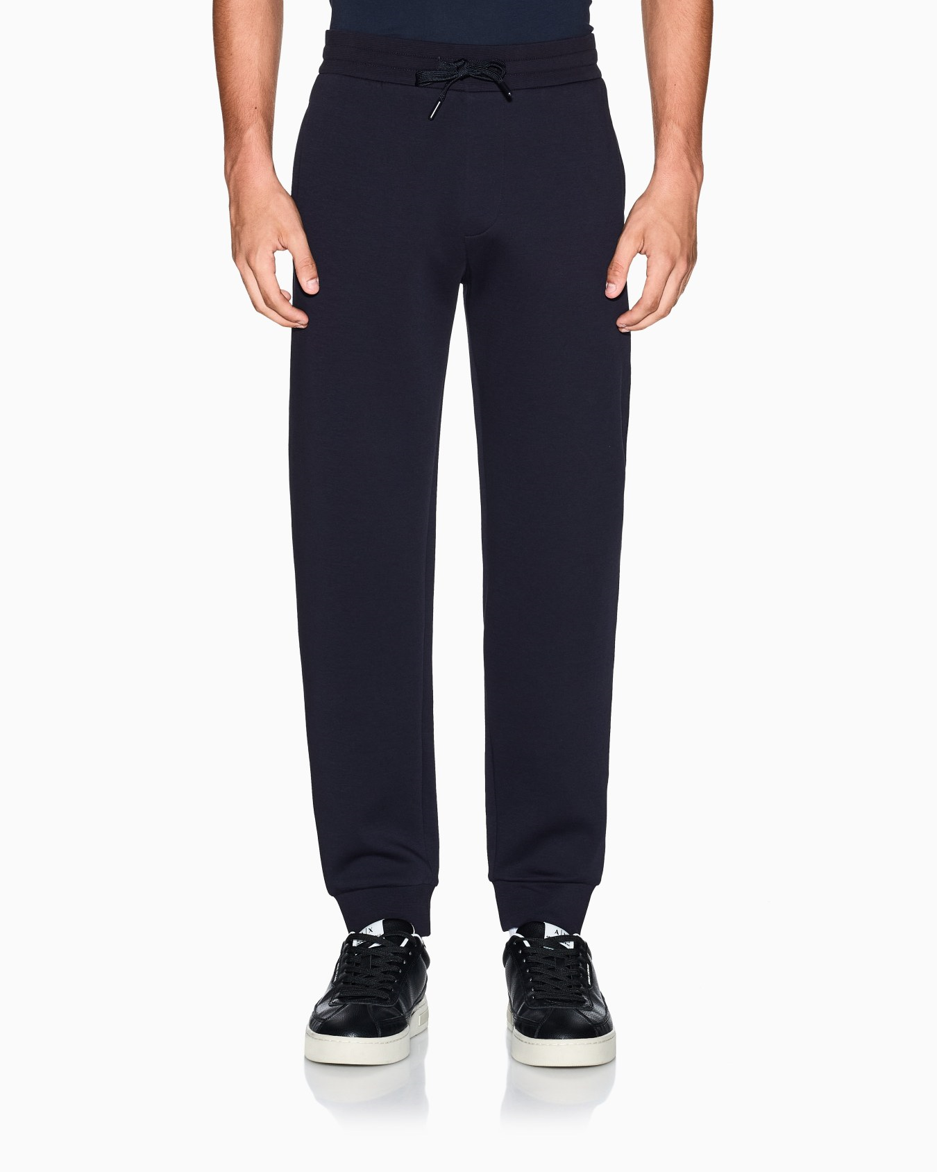 Armani Exchange Armani Exchange Erkek Normal Kalıp Beli ve Paçası Lastikli Pamuklu Lacivert Pantolon XM000373 AF10818-UB101
