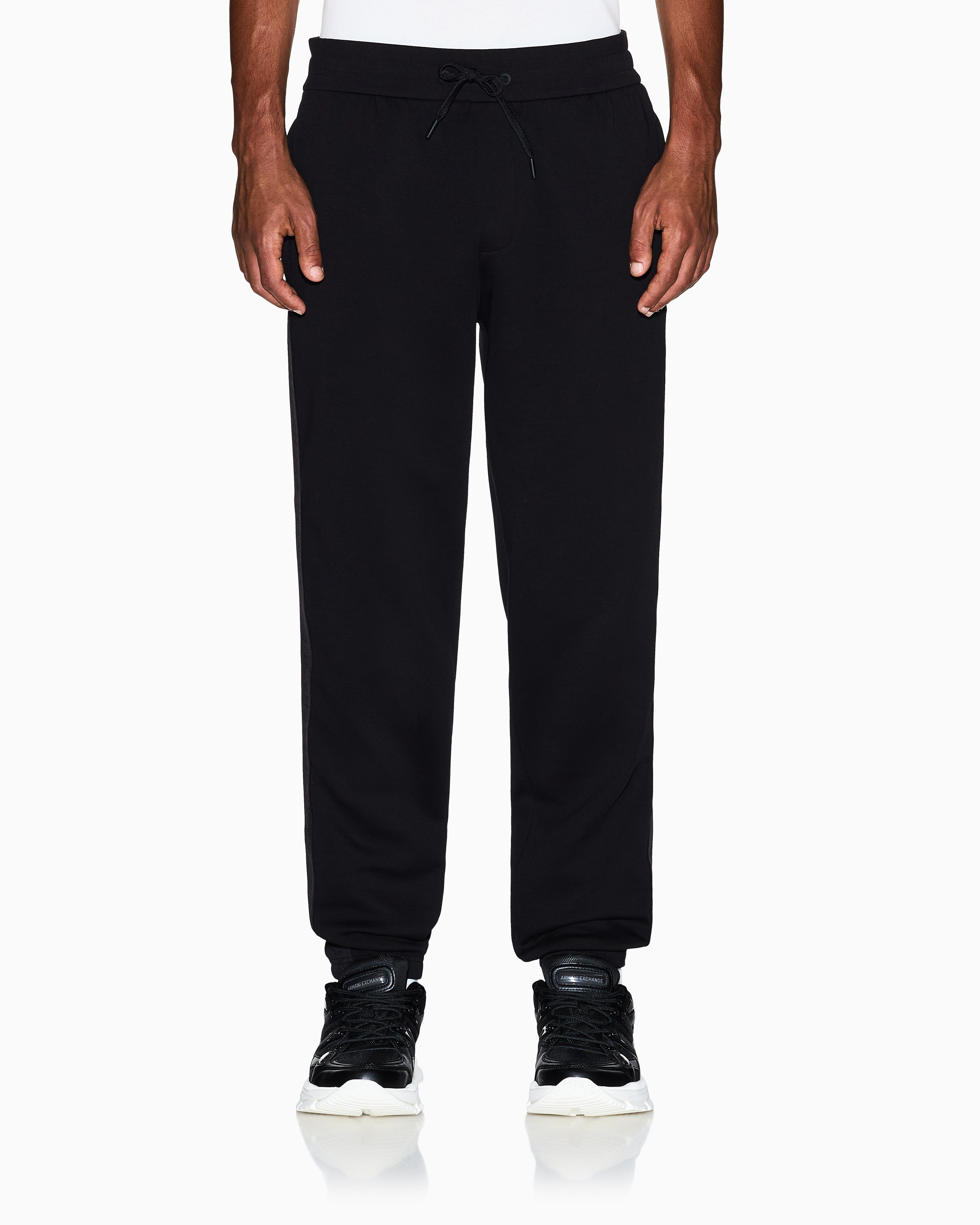 Armani Exchange Armani Exchange Erkek Logolu Streç Pamuklu Regular Fit Normal Bel Jogger Siyah Eşofman Altı XM001301 AF10818-UC001