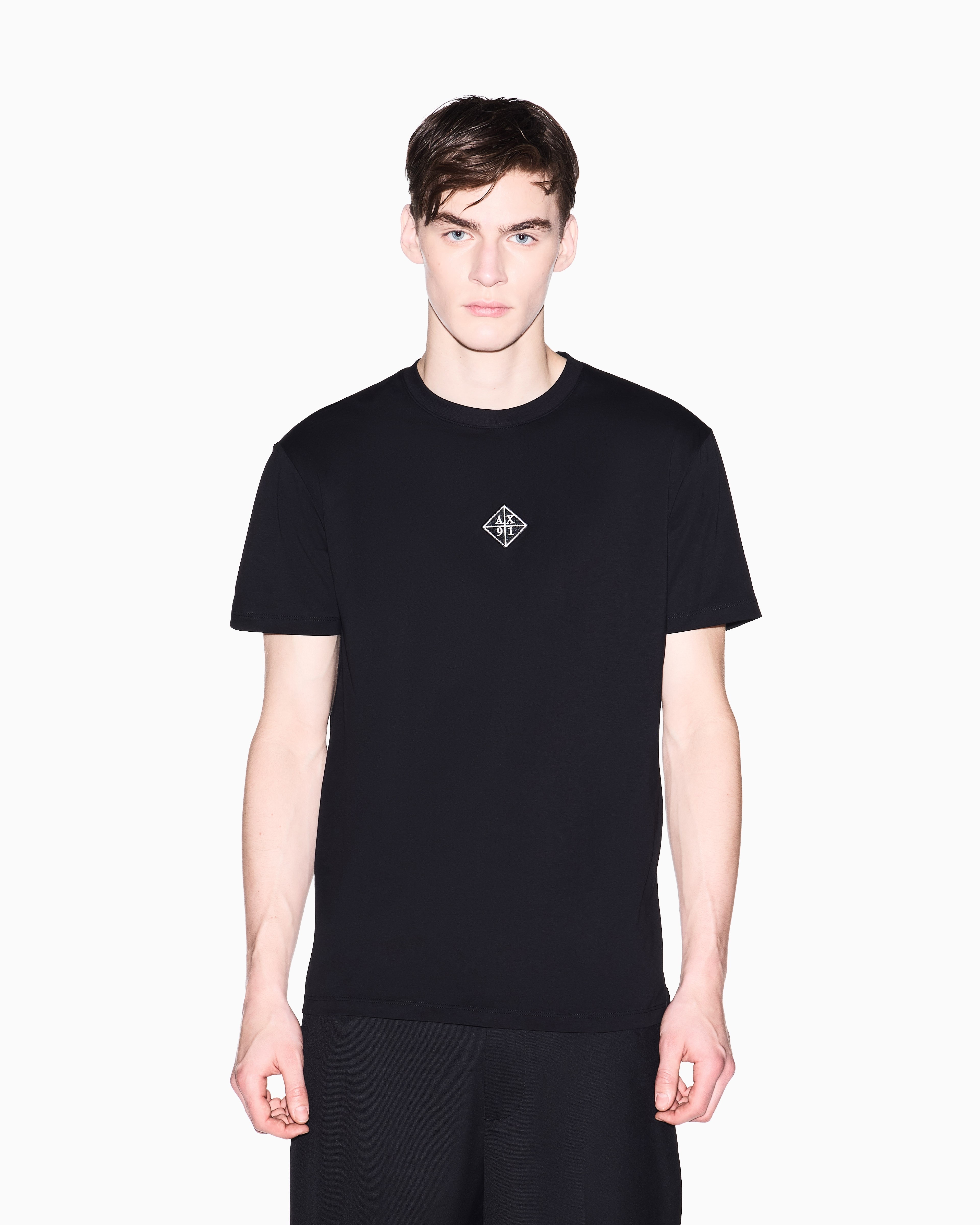 Armani Exchange Armani Exchange Erkek Pamuklu Bisiklet Yaka Kısa Kollu Siyah T-Shirt XM002454 AF10358-UC001