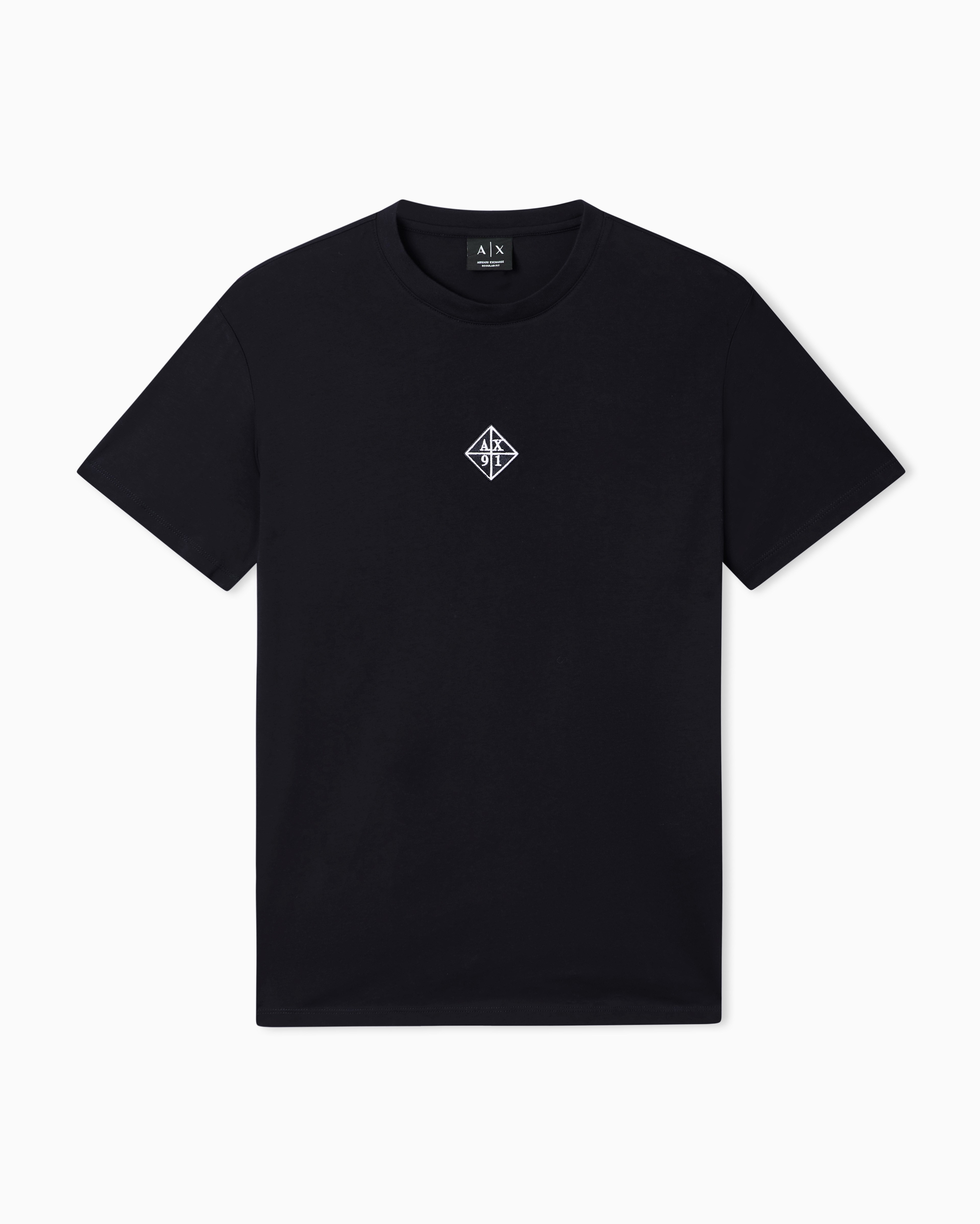 Armani Exchange Armani Exchange Erkek Pamuklu Bisiklet Yaka Kısa Kollu Siyah T-Shirt XM002454 AF10358-UC001