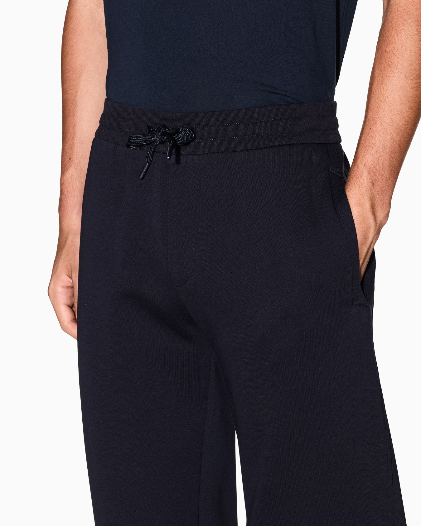 Armani Exchange Armani Exchange Erkek Normal Kalıp Beli ve Paçası Lastikli Pamuklu Lacivert Pantolon XM000373 AF10818-UB101