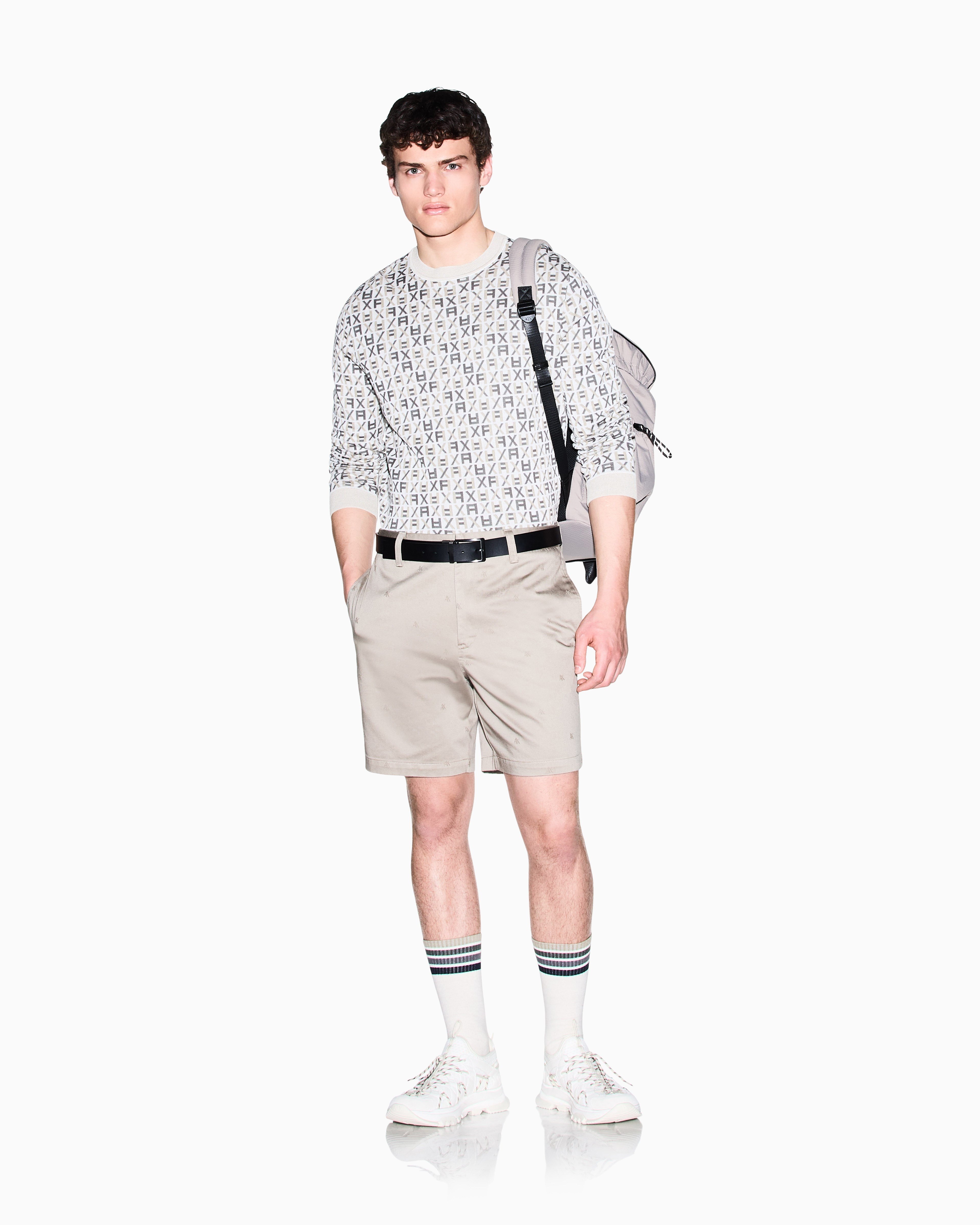 Armani Exchange Armani Exchange Erkek Düğme Kapama Normal Bel Kısa Boy Cep Detay Bej Şort XM002806 AF22642-U6229