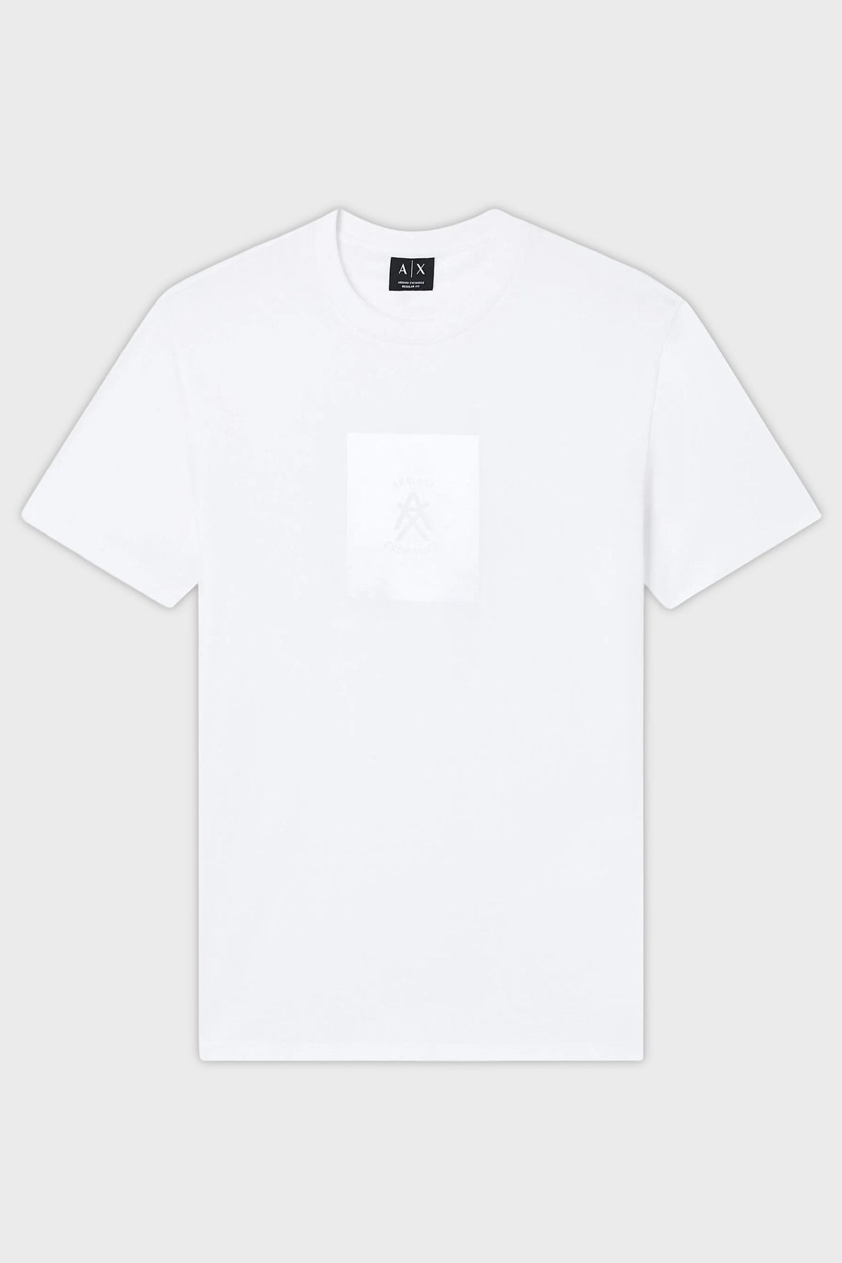Armani Exchange Armani Exchange Erkek Bisiklet Yaka Logo Baskılı Pamuklu Kısa Kollu Beyaz T-Shirt XM002213 AF10356-U0009