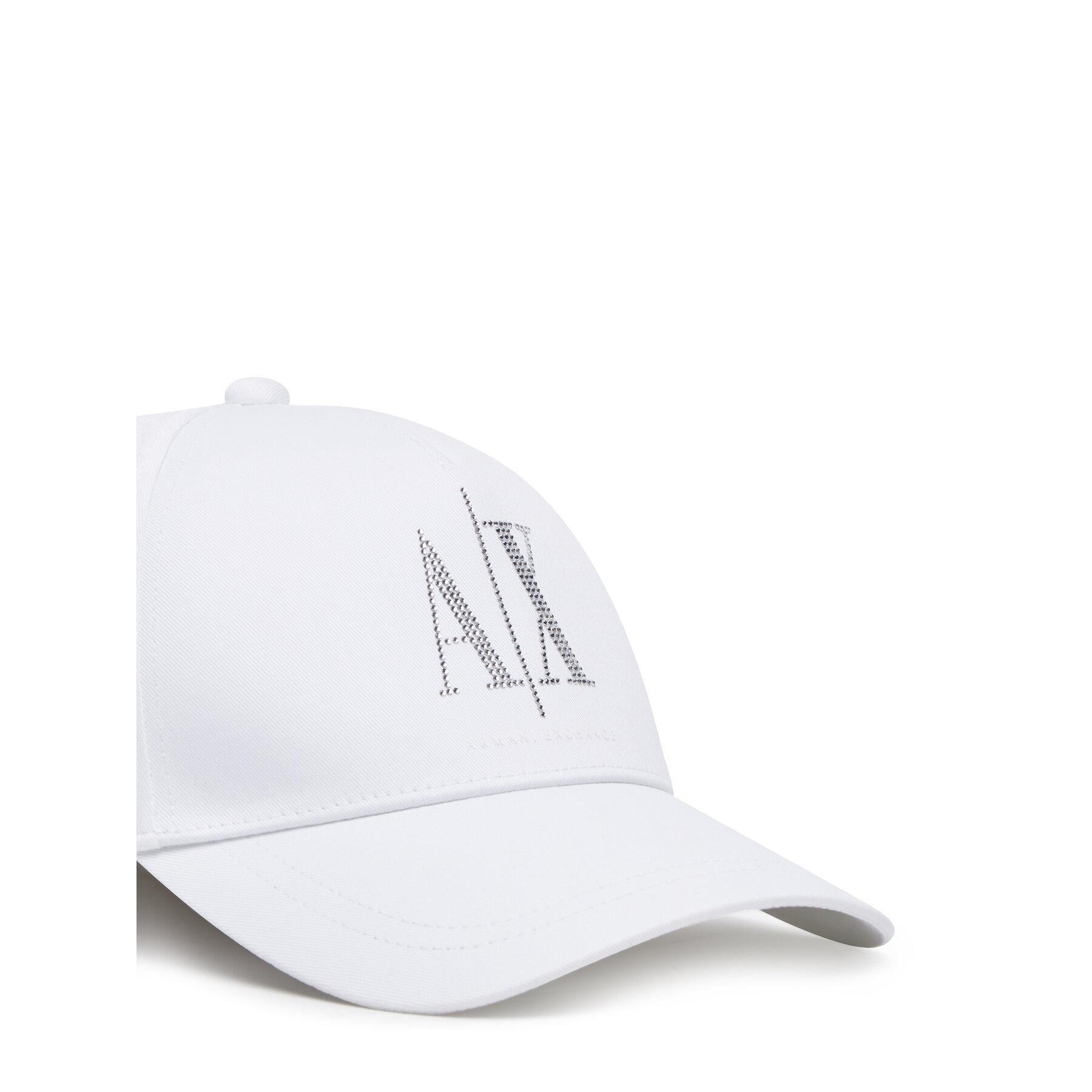 ARMANI EXCHANGE Armani Exchange Kadın %100 Pamuklu İşlemeli Logo Desenli Ayarlanabilir Tokalı Beyzbol Beyaz Spor Şapka XW000957 AF13846-U0002