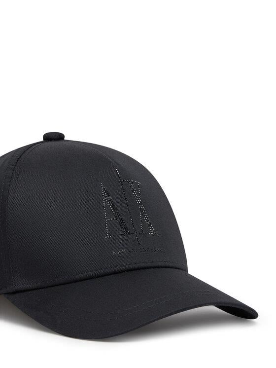 ARMANI EXCHANGE Armani Exchange Kadın %100 Pamuklu İşlemeli Logo Desenli Ayarlanabilir Tokalı Beyzbol Siyah Spor Şapka XW000957 AF13846-UC001