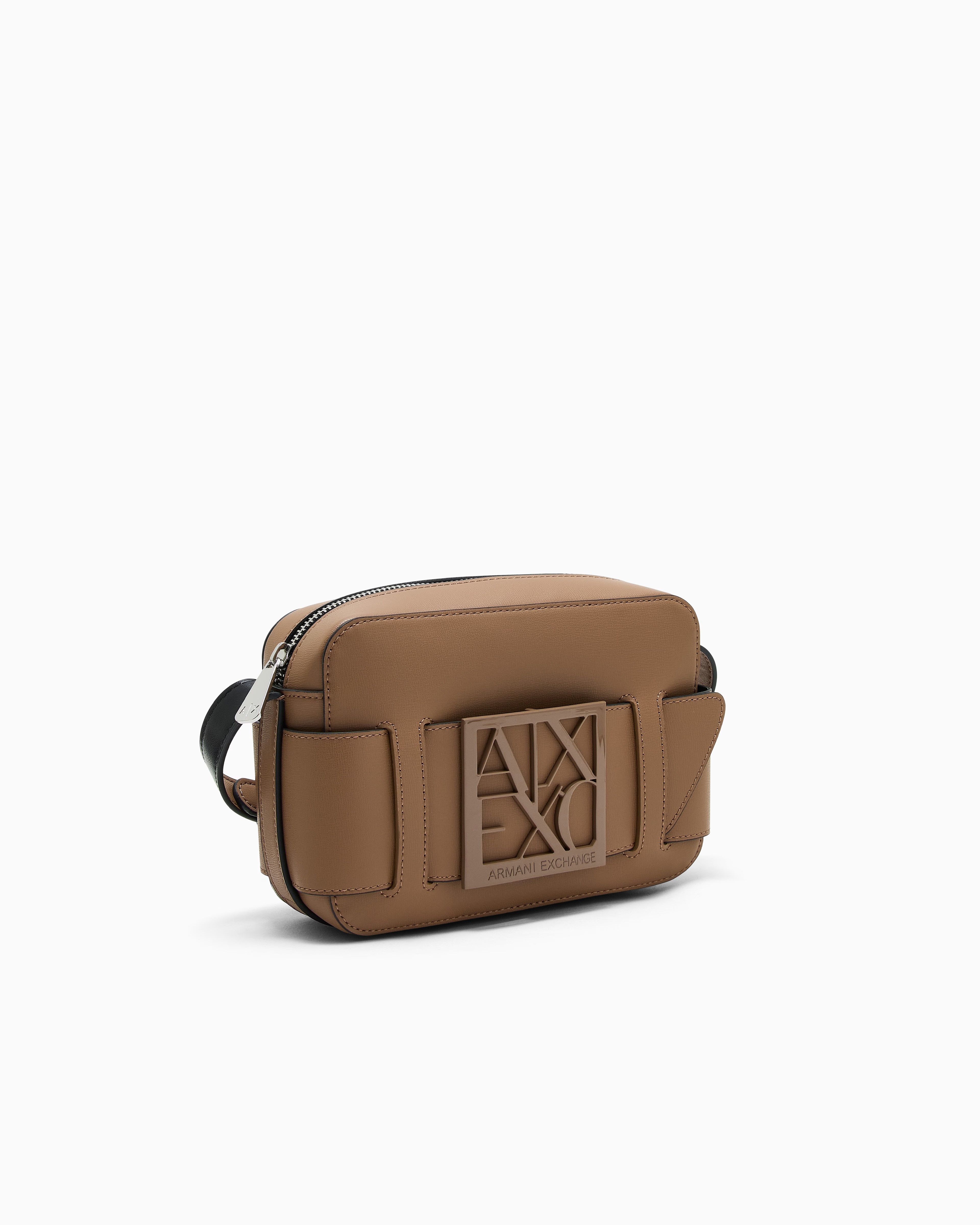 Armani Exchange Armani Exchange Kadın Marka Logolu Ayarlanabilir Omuz Askılı Kahverengi Omuz Çantası 942699 0A874-U6186