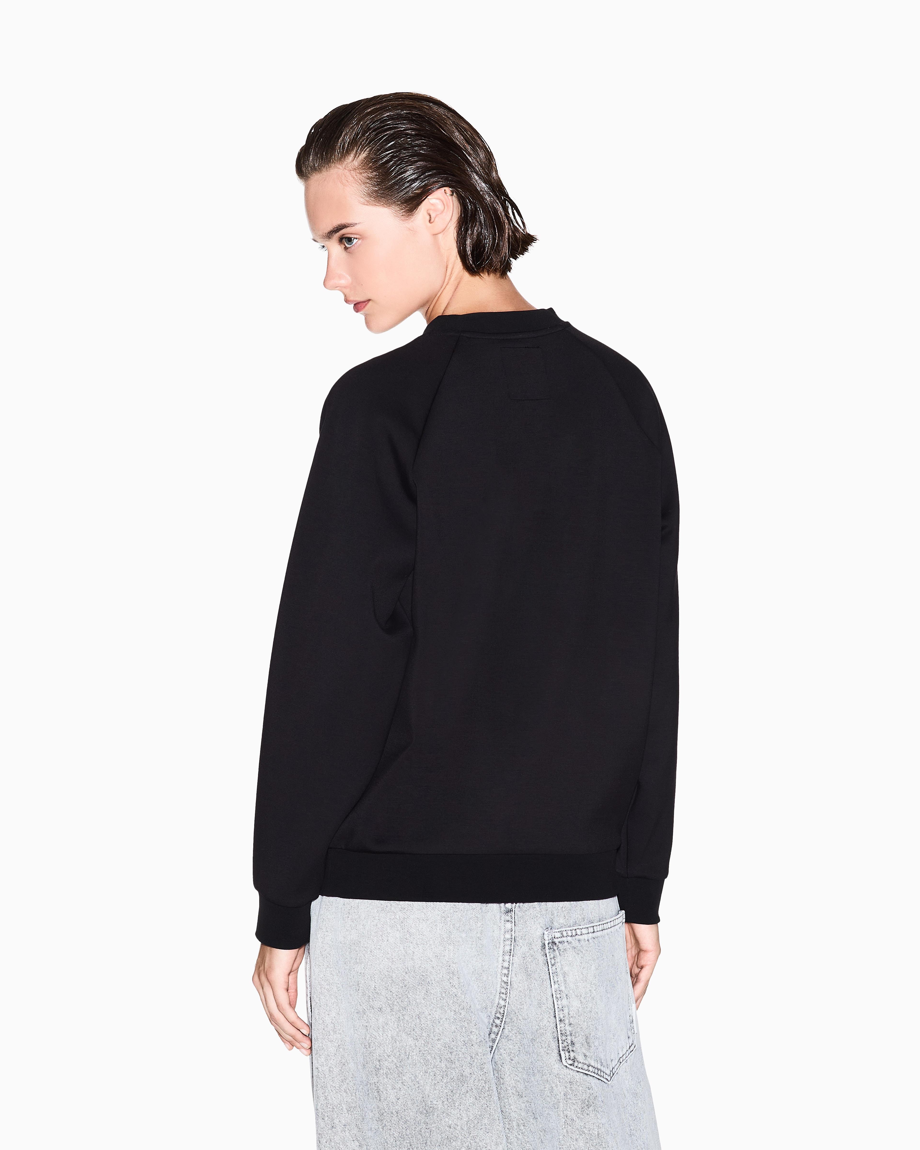 Armani Exchange Armani Exchange Kadın Regular Fit Bisiklet Yaka Uzun Kol Pamuklu Siyah Sweatshirt XW000826 AF13397-UC001