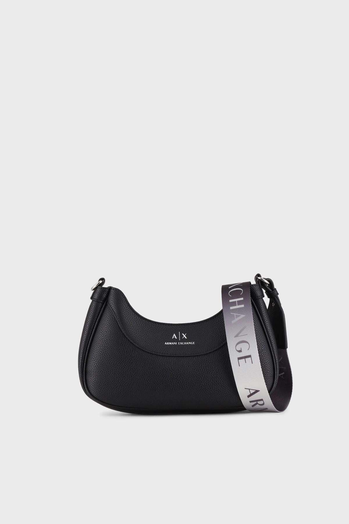 Armani Exchange Armani Exchange Kadın Askısı Çıkarılabilir Marka Logolu Sade ve Şık Siyah Omuz Çantası 942883 CC783-00020